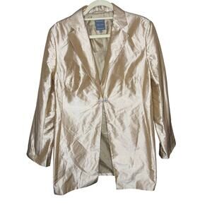 Marc Aurel Silk Embroidered Jacket Women's Size 42/XL